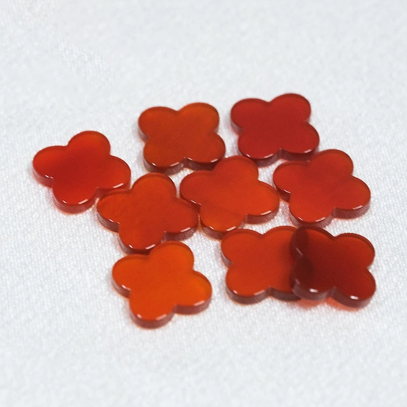Natural Red Agate Clover Stone high quality